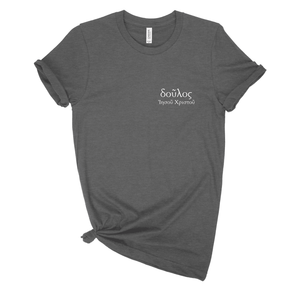 Slave of Christ Jesus (Greek) Left Chest Ladies Tee | Missional Wear