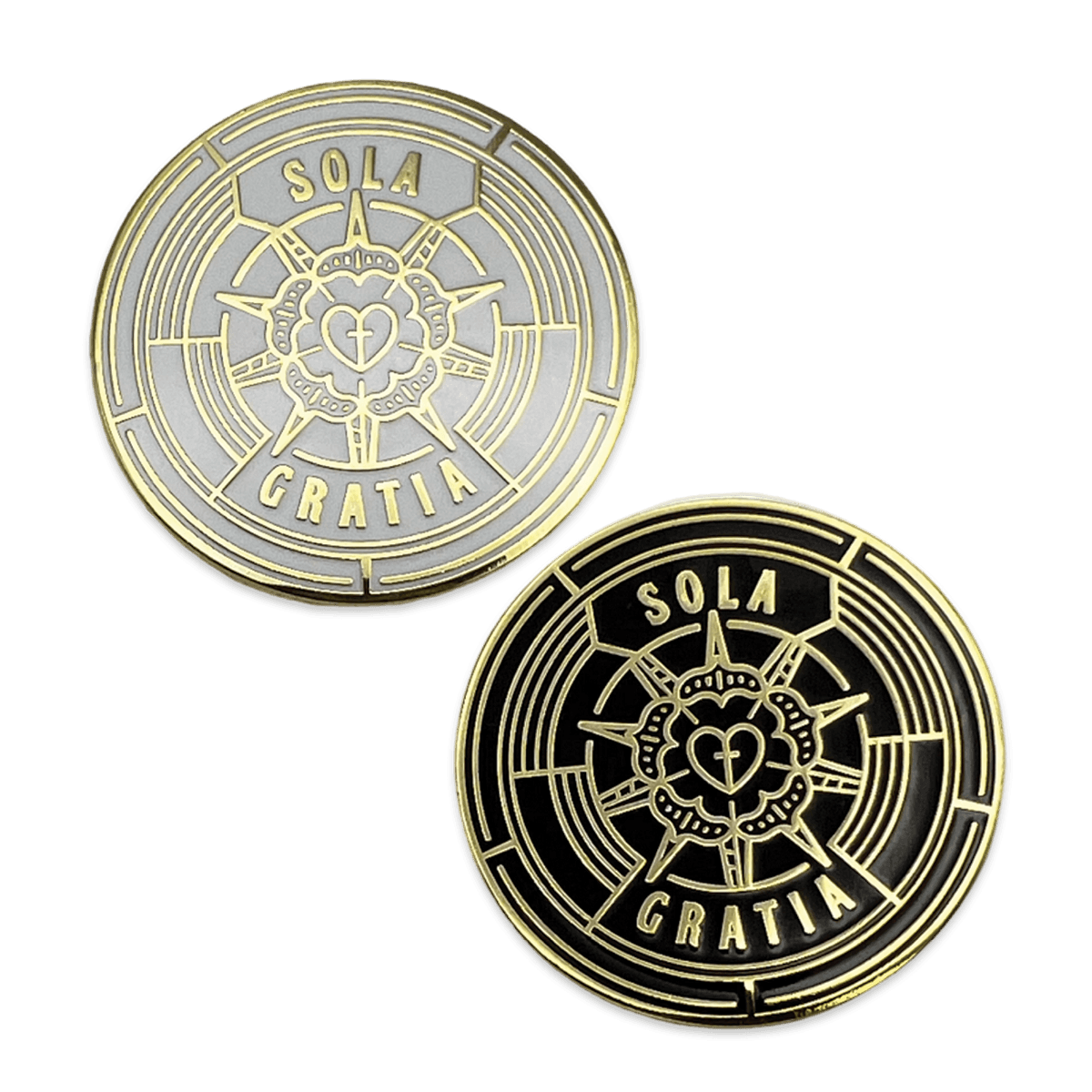 Sola Fide Badge Enamel Lapel Pin