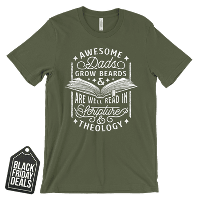 Black Friday Deal Awesome Dads Tee (Military Green)