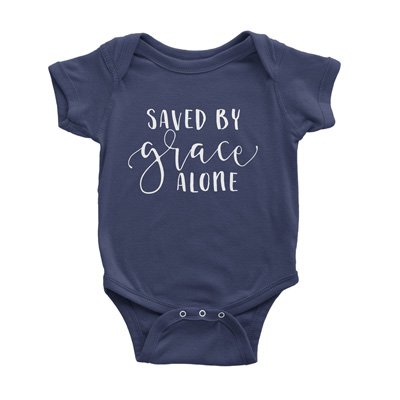 Saved By Grace Alone Onesie