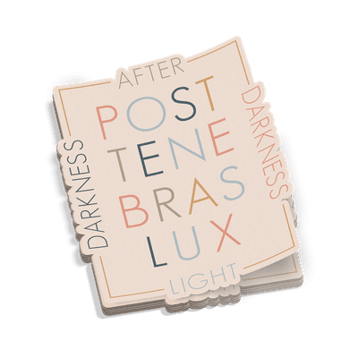 Post Tenebras Lux Script Sticker