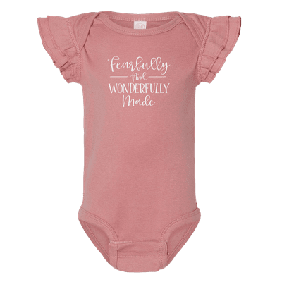 Fearfully And Wonderfully Made Ruffled Onesie
