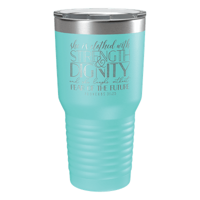 She Is Clothed (Lettered) 30oz Insulated Tumbler
