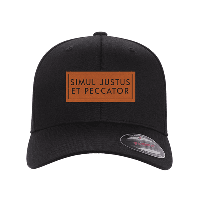 Simul Justus Et Peccator Patch Fitted Hat