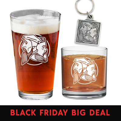 Black Friday Logo Pint Glass And Rock Glass