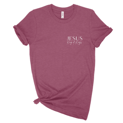 Jesus King Of Kings Left Chest Uni-sex Tee