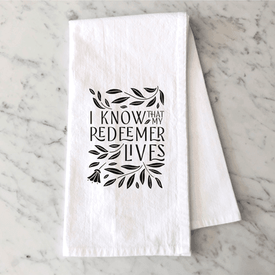 My Redeemer Lives Tea Towel