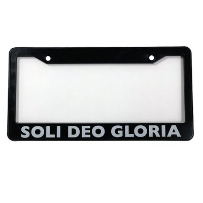 Soli Deo Gloria License Plate Frame
