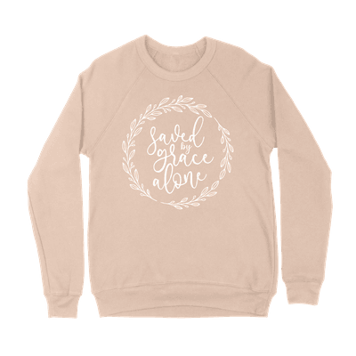 Saved By Grace Alone Wreath - Crewneck Sweatshirt