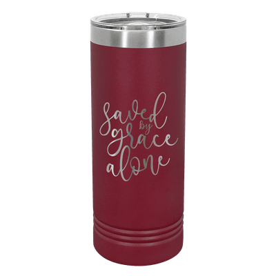 Saved By Grace Alone 22oz Insulated Skinny Tumbler