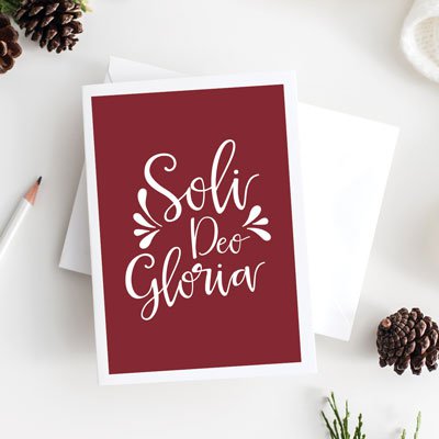 Soli Deo Gloria Greeting Card Set of 10