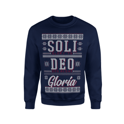 Soli Deo Gloria Ugly Christmas Sweatshirt