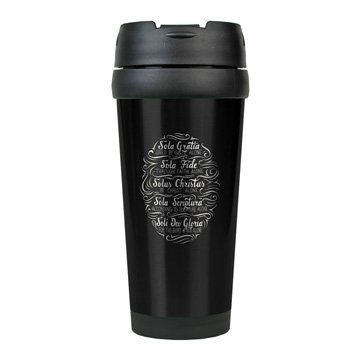 The Five Solas Hand Lettered Stainless Steel Travel Mug