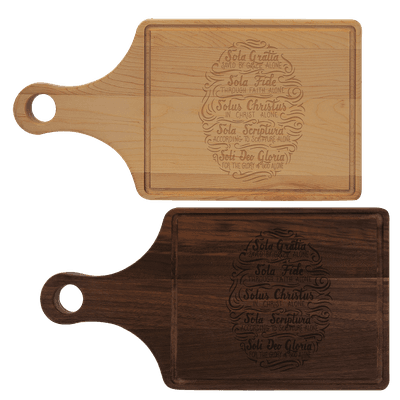 Five Sola Hand Lettered Cutting Board Paddle