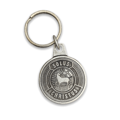 Solus Christus Badge Key Chain