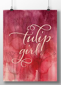 Tulip Girl - Poster Print