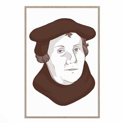 Martin Luther Portrait- Poster Print