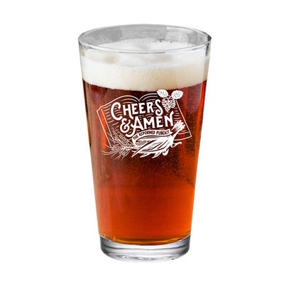 Cheers and Amen Pint Glass