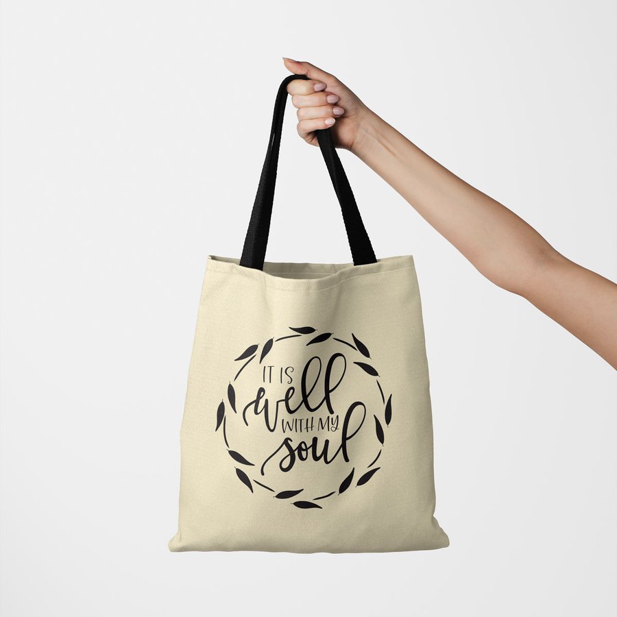 It Is Well With My Soul Canvas Tote #2