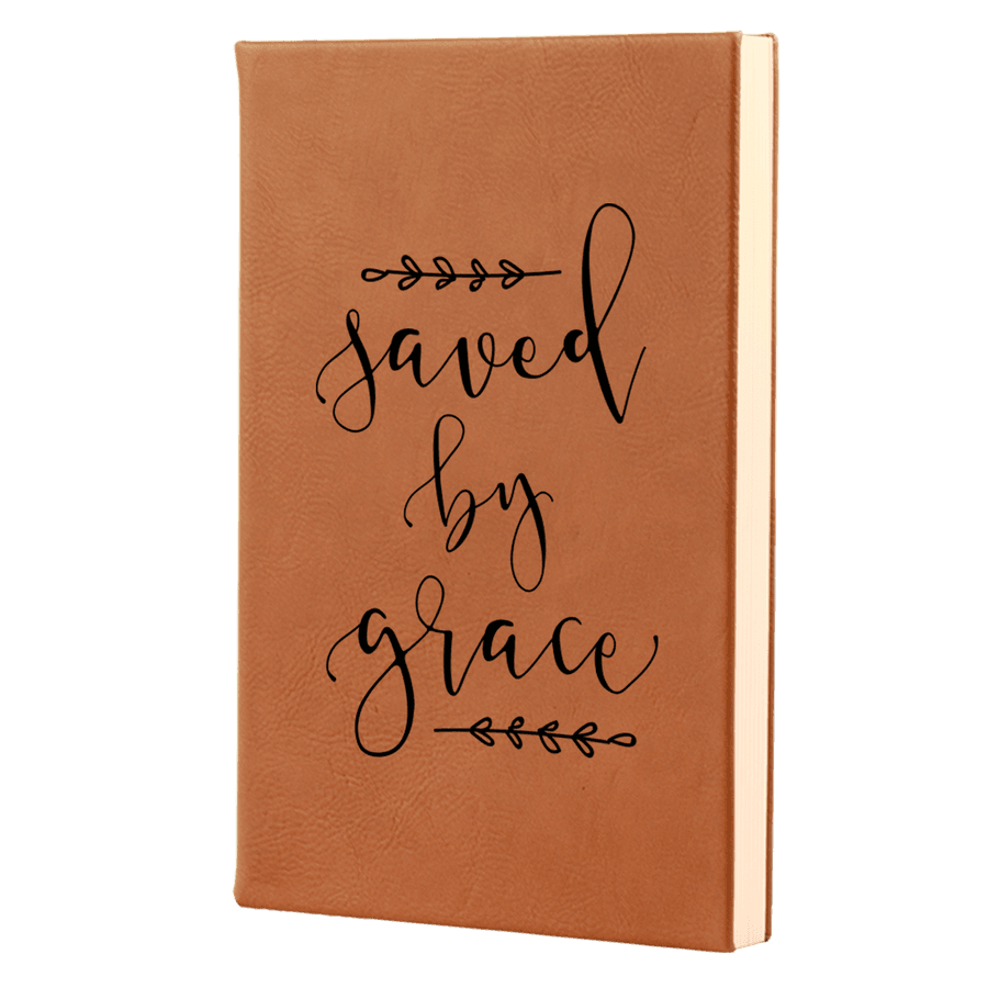 Saved By Grace Leatherette Hardcover Journal #1