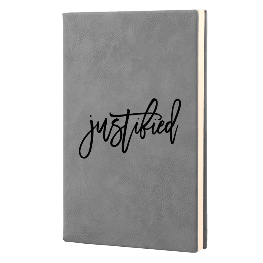 Justified Script Leatherette Hardcover Journal #1
