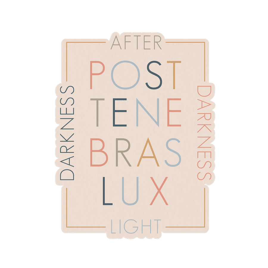 Post Tenebras Lux Script Sticker #2