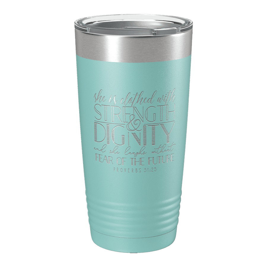 She Is Clothed (Lettered) 20oz Insulated Tumbler