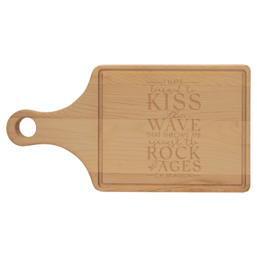 Learned To Kiss The Wave Cutting Board Paddle