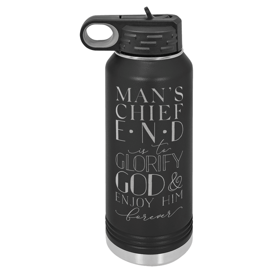 Mans Chief End 32oz Insulated Water Bottle #1