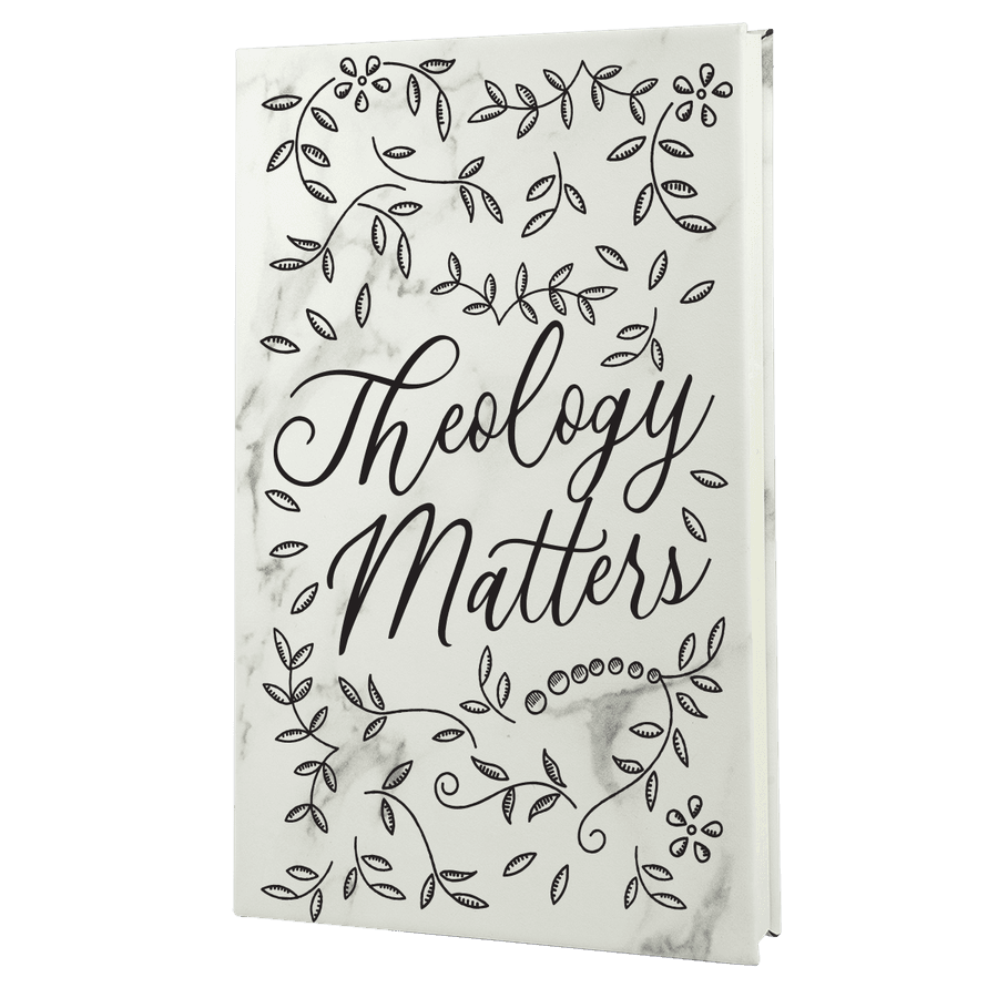 Theology Matter Floral Leatherette Hardcover Journal #1