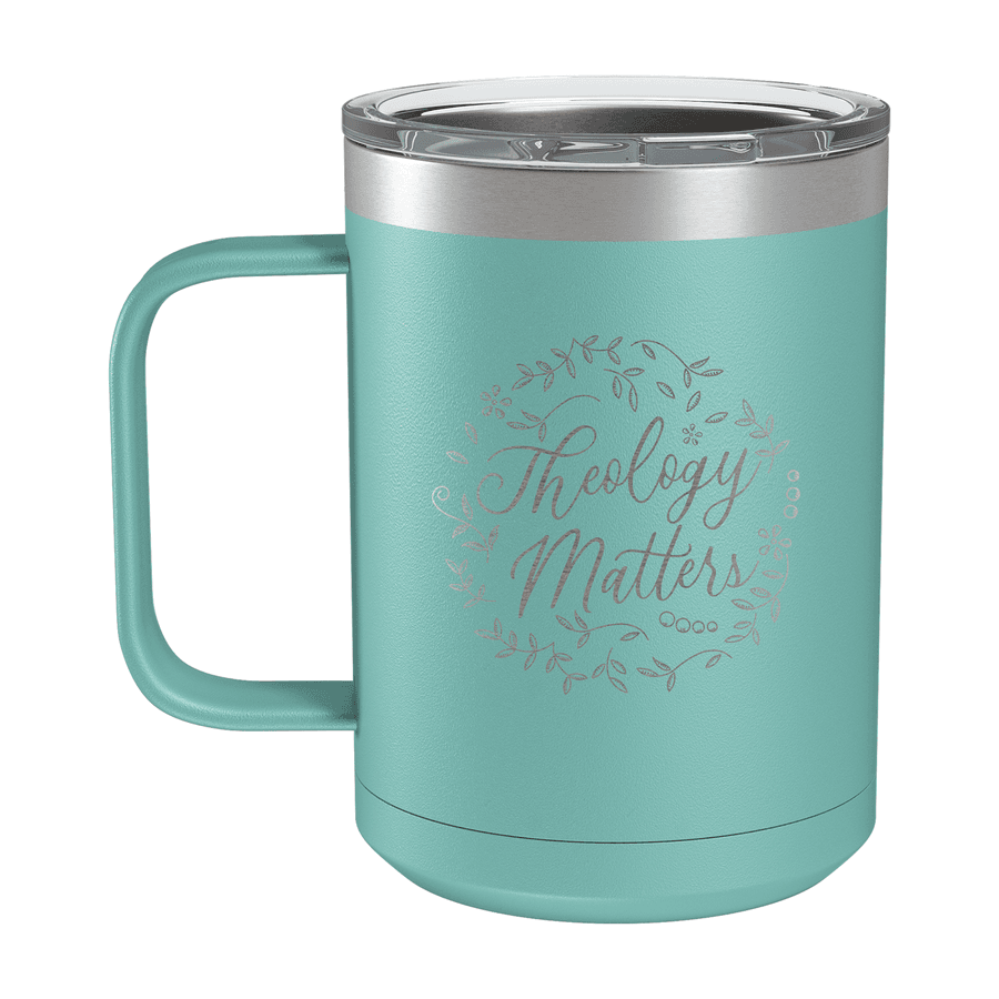 Theology Matters Floral Round 15oz Insulated Camp Mug #1