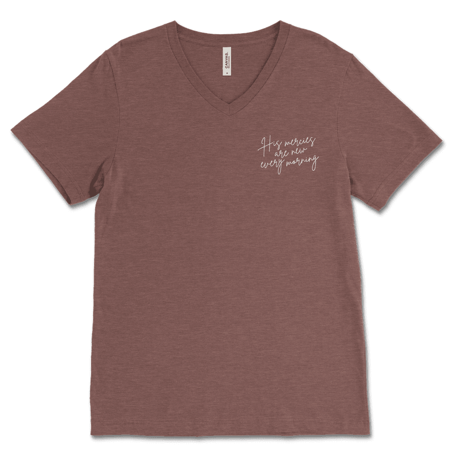 His Merices Are New Left Chest V-Neck Tee
