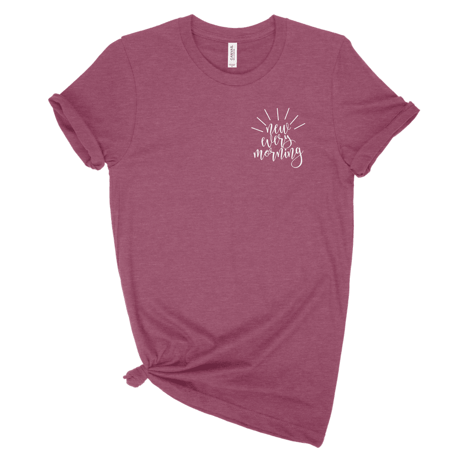 New Every Morning Left Chest Uni-sex Tee #1