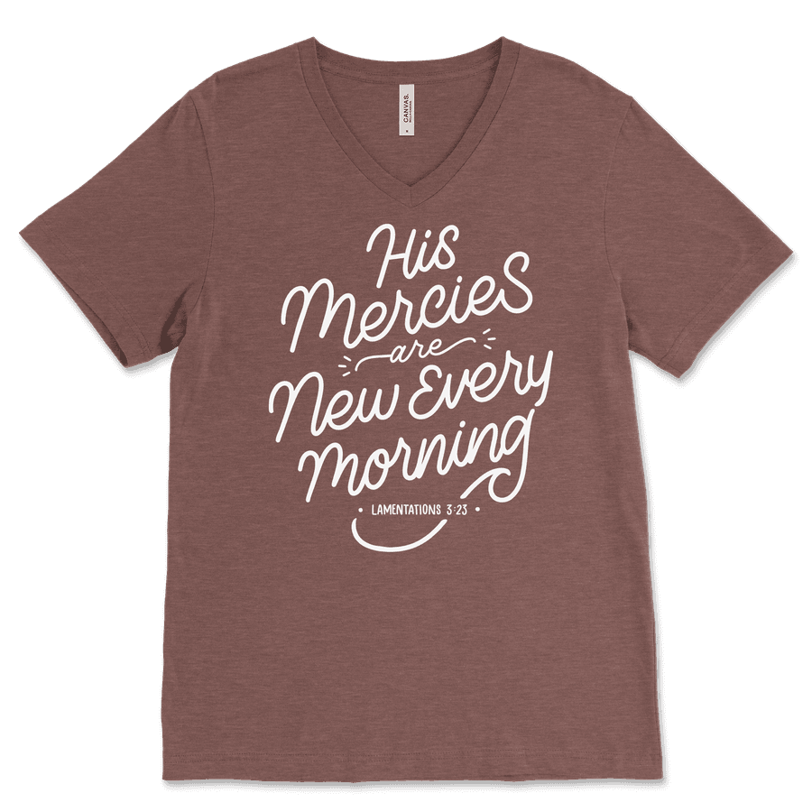 His Mercies Are New V-Neck Tee