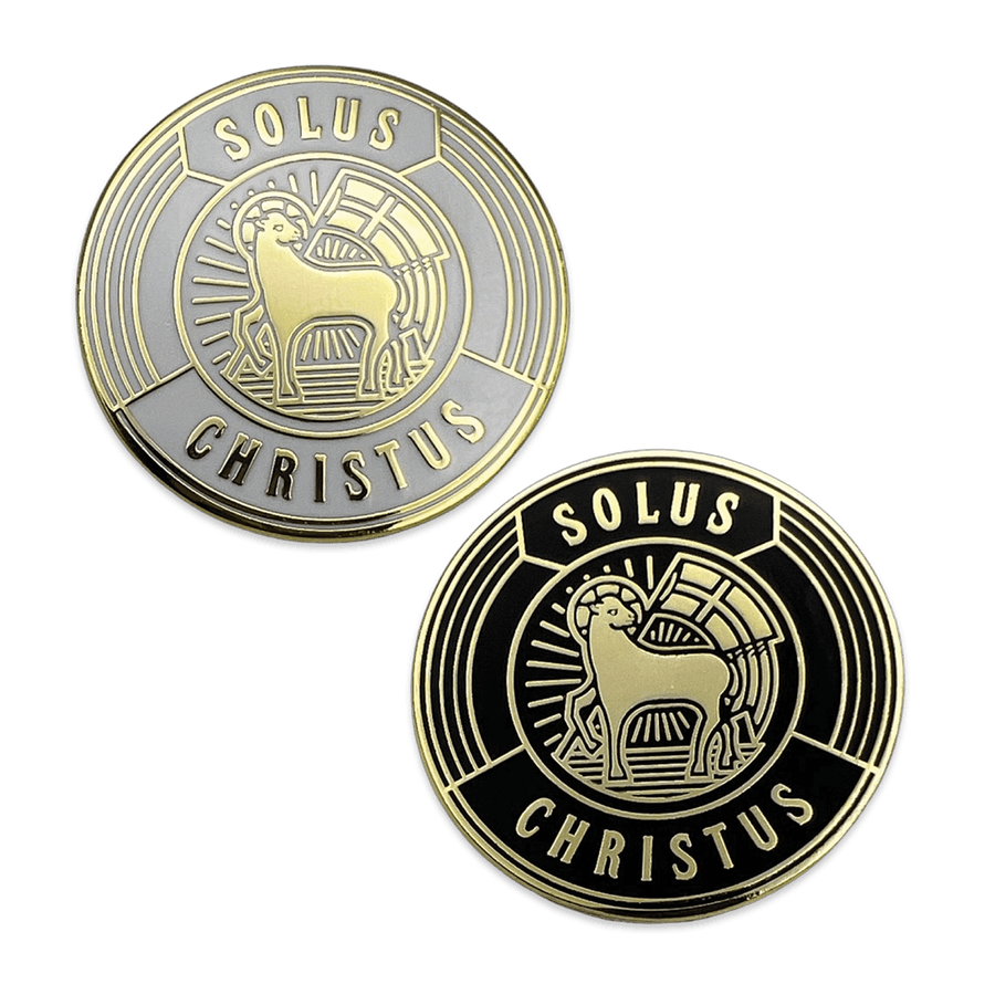 Solus Christus Badge Enamel Lapel Pin #1