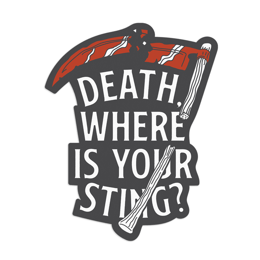 Death Where Is Your Sting Sticker #2