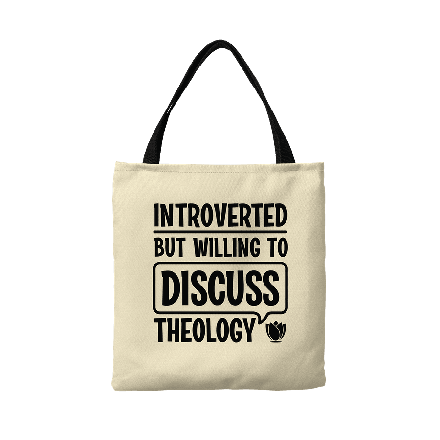 Willing To Discuss Theology Canvas Tote