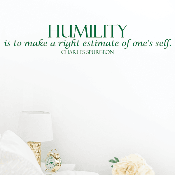 Humility Quote Vinyl Wall Statement