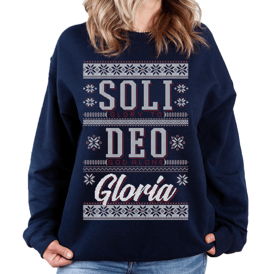 Soli Deo Gloria Ugly Christmas Sweatshirt #2