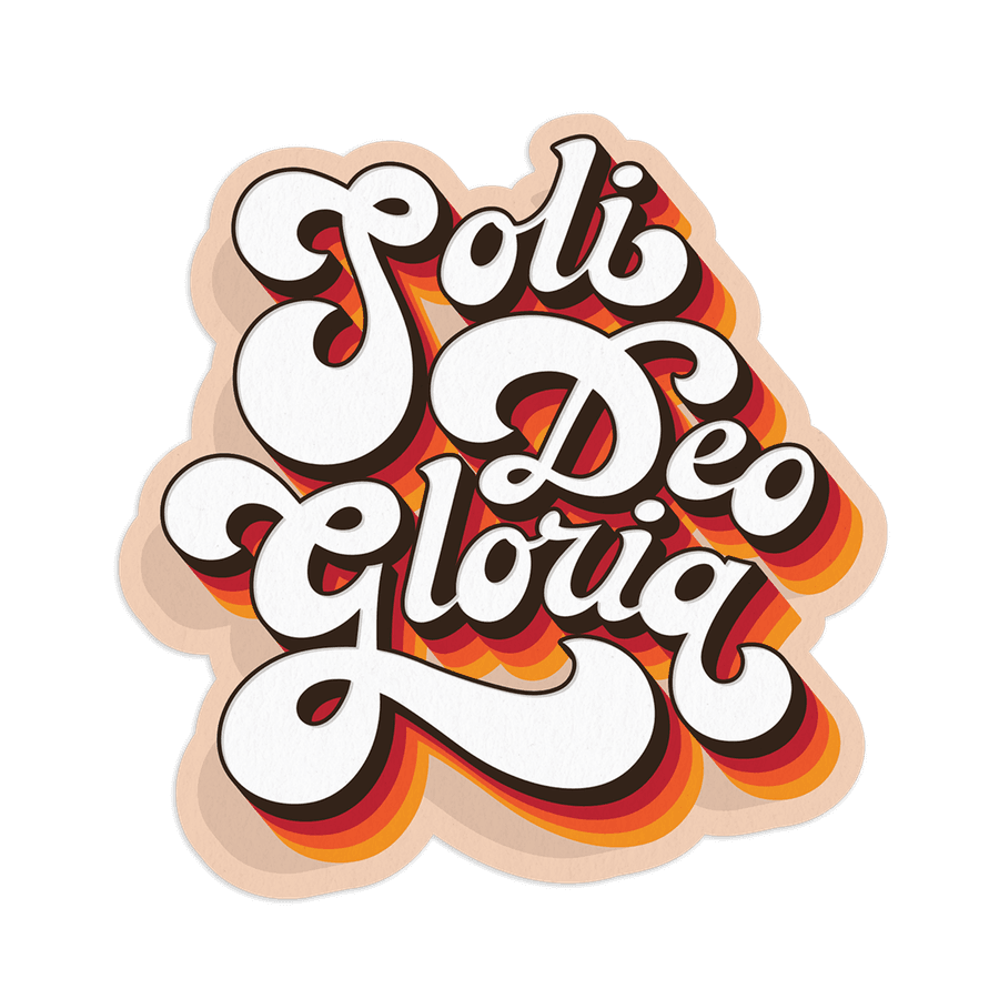 Soli Deo Gloria Retro Sticker #2