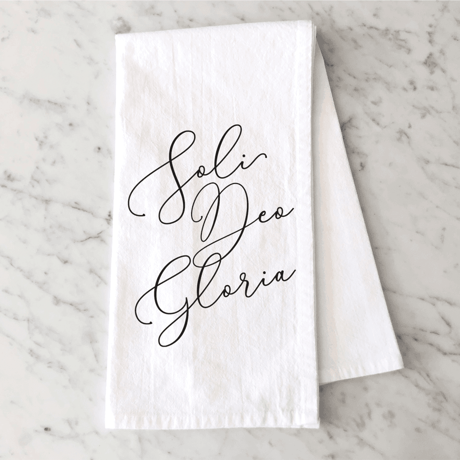 Soli Deo Gloria (Belisia) Tea Towel