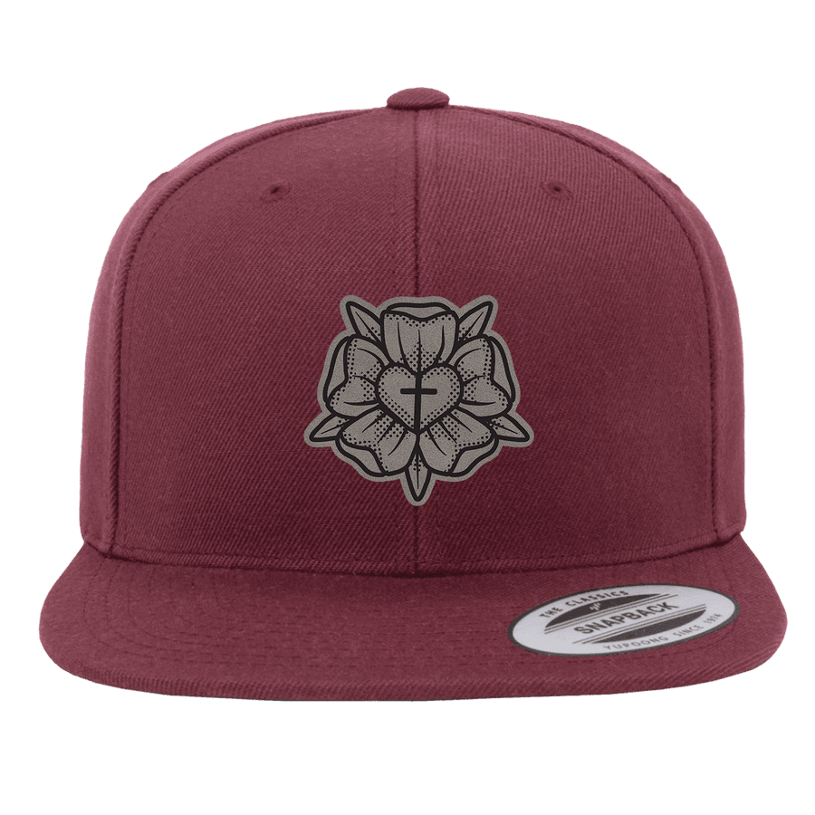 Lutheran Rose Patch Snapback Hat