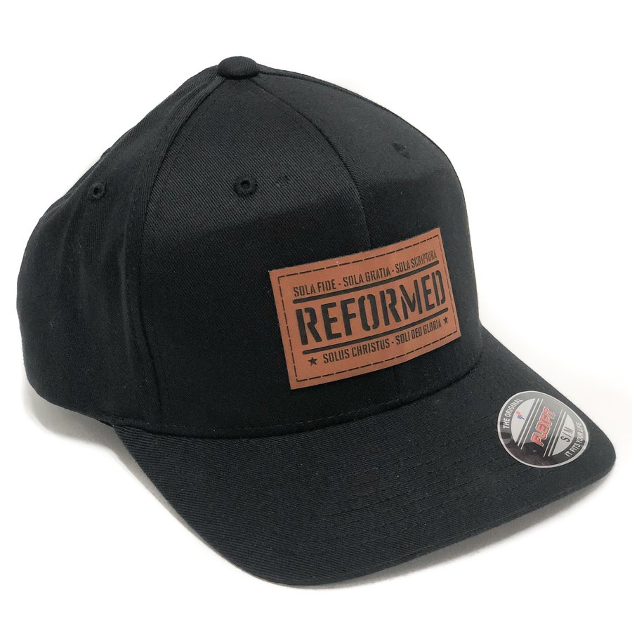 Reformed with the Five Solas Patch Fitted Hat #1