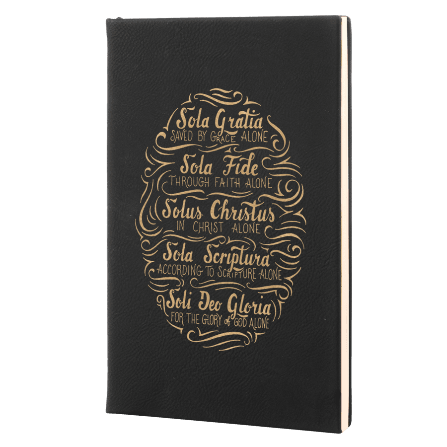 Five Solas Hand Lettered Leatherette Hardcover Journal #1