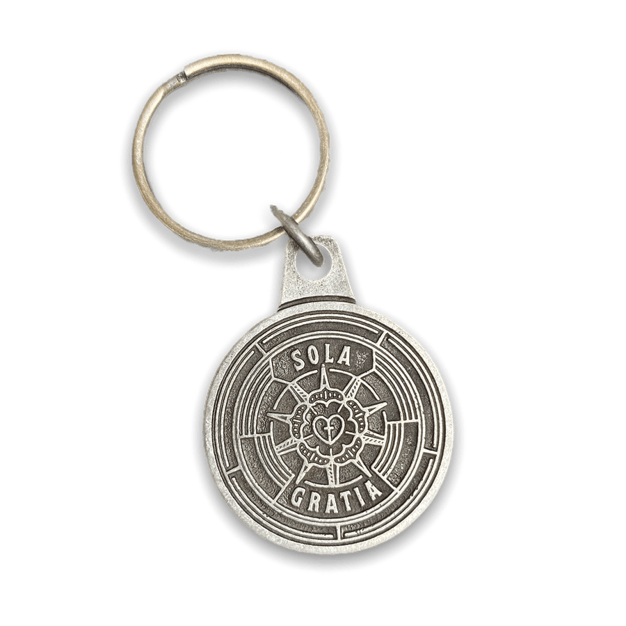 Sola Gratia Badge Key Chain
