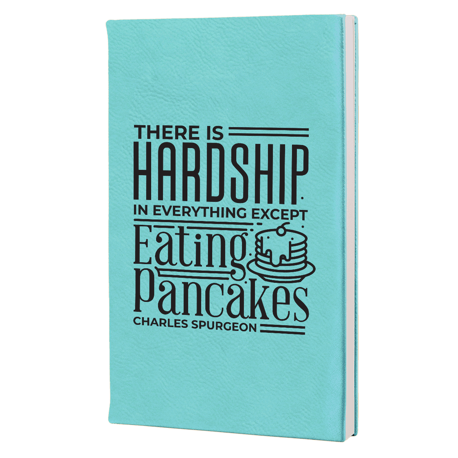Eating Pancakes Leatherette Hardcover Journal