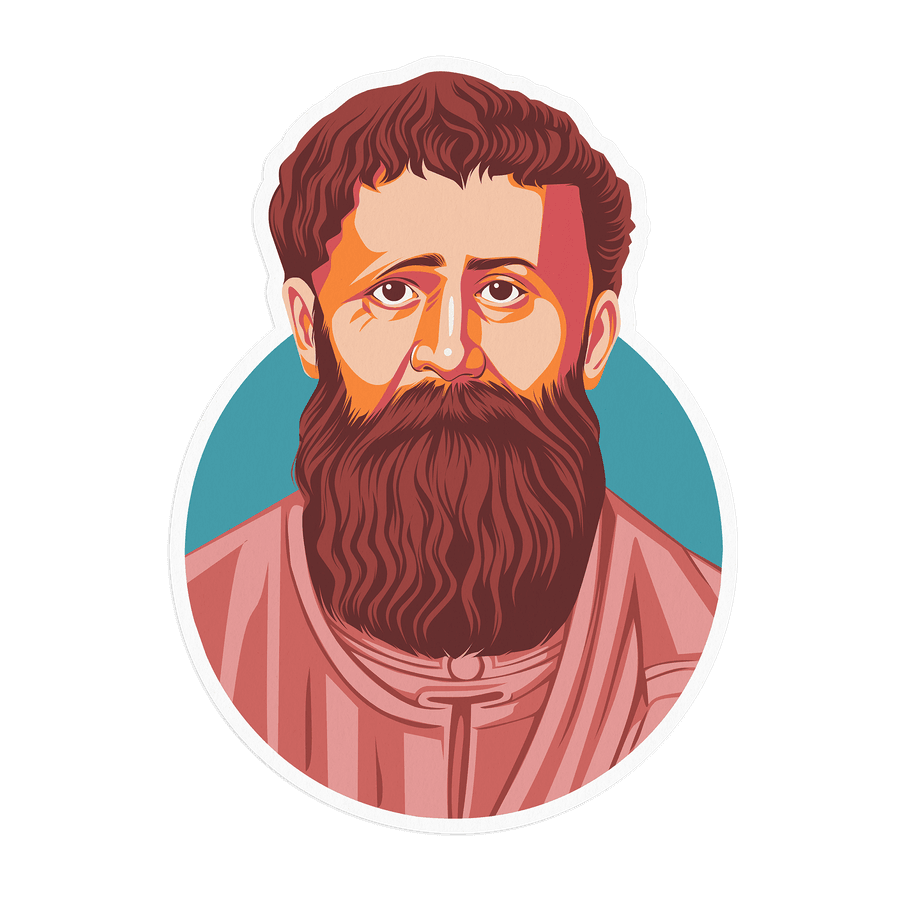 Saint Augustine Portrait Sticker #2