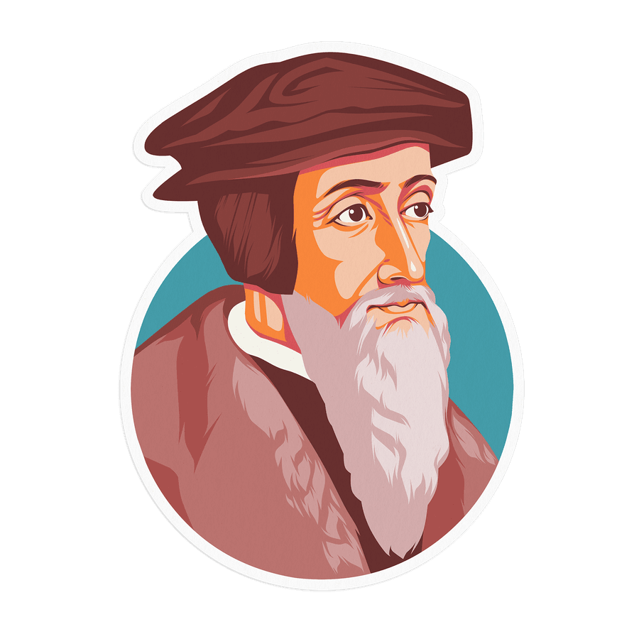 John Calvin Portrait Sticker #2