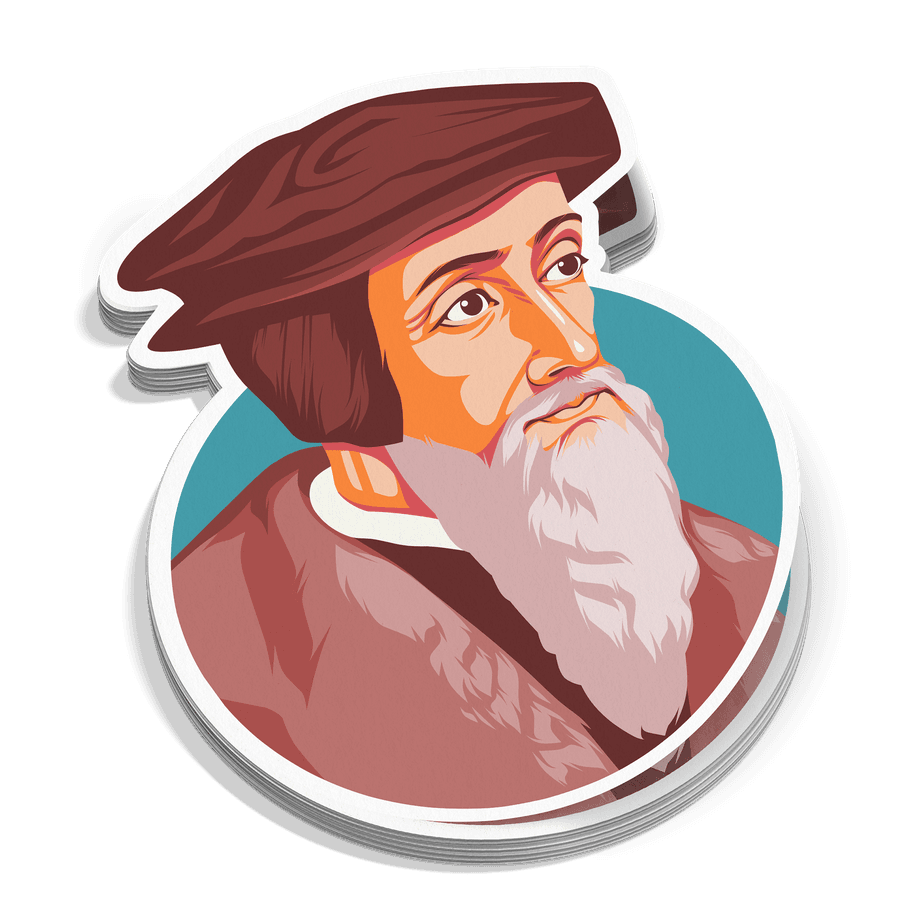 John Calvin Portrait Sticker