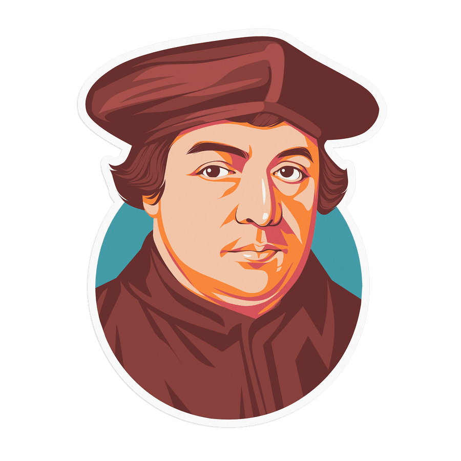 Martin Luther Portrait Sticker #2